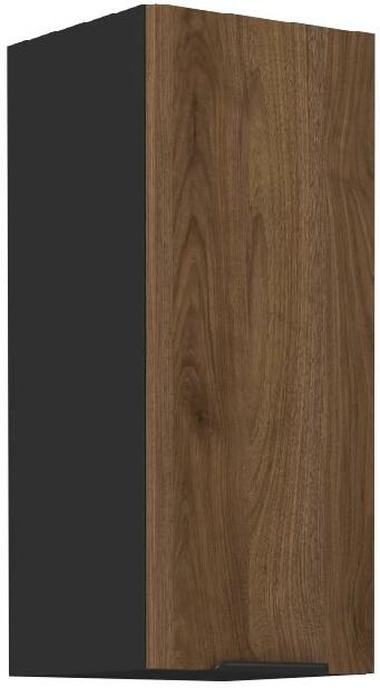 Horní kuchyňská skříňka Manana 30 G 72 1F (korpus: černá matná + fronta: ořech okapi)