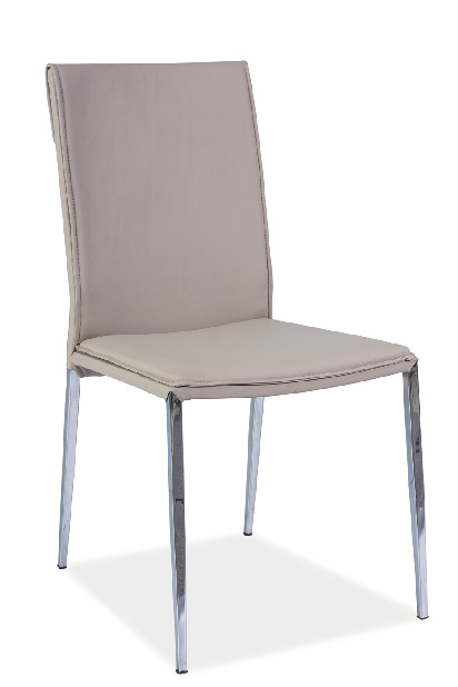 Jídelní židle Cezar (cappuccino + chróm)