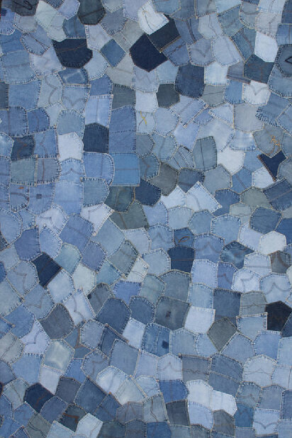 Ručně šitý koberec Rock n Roll 501 Denim