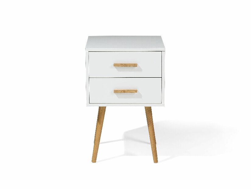 Noční stolek Alberta (bílá) menší (2 zásuvky) *výprodej