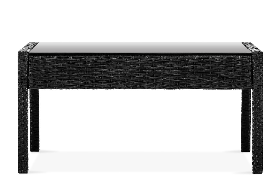 Sada zahradního nábytku 2+1+1 Devon (černá + béžová)