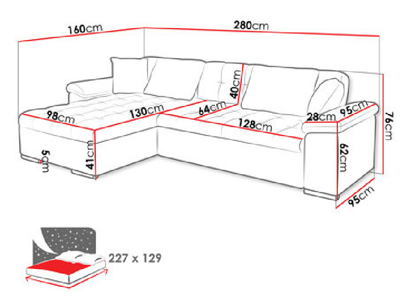 Rohová sedací souprava Dino Premium (krémová + béžová + krémová) (L) *bazar