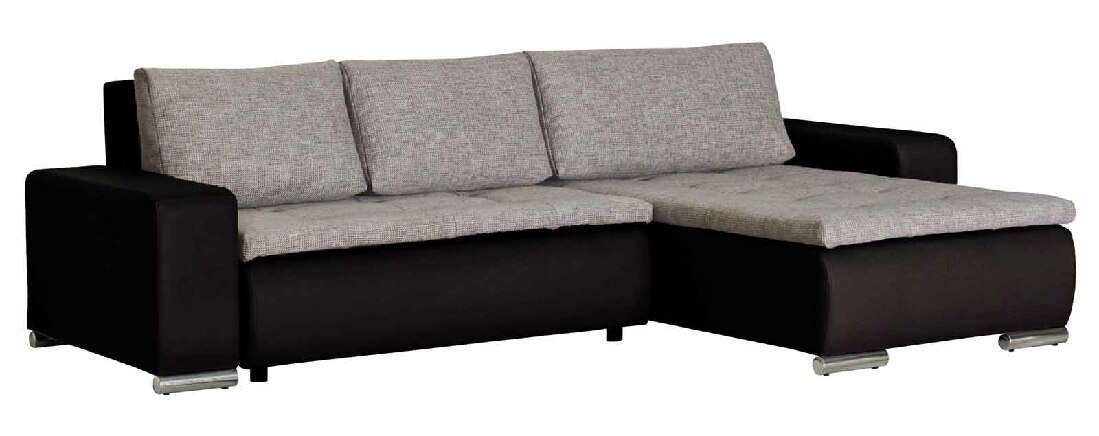 Rohová sedací souprava BRW MONTANA LUX 3DL.URC černá (L/P)