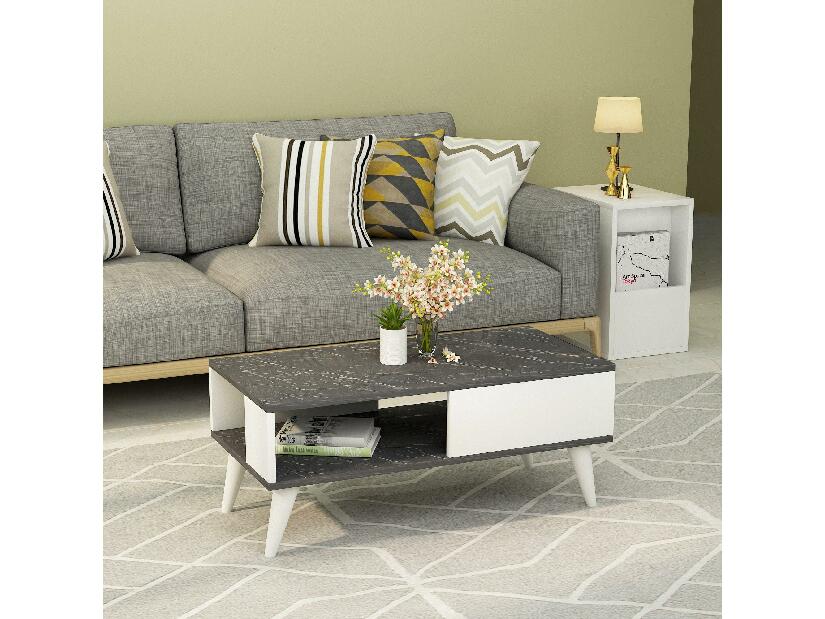 Konferenční stolek Vavepu 2 (černá + bílá)