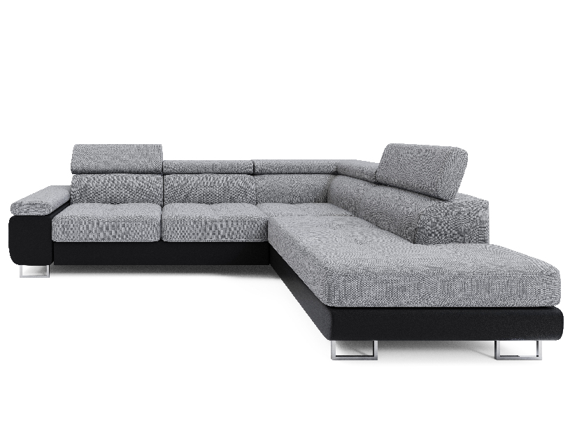 Rohová sedací souprava Ascend L (šedá + černá) (L)