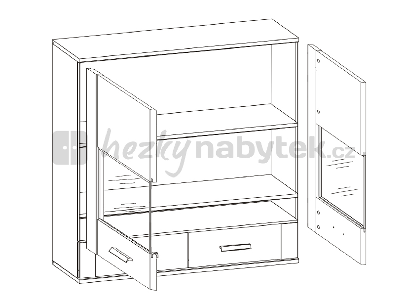 Vitrína na stěnu- Bog Fran AV 13