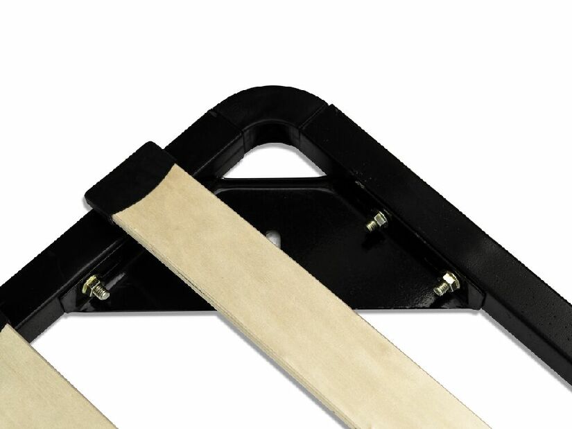 Manželská postel 180 cm AVENUE (s roštem) (černá)