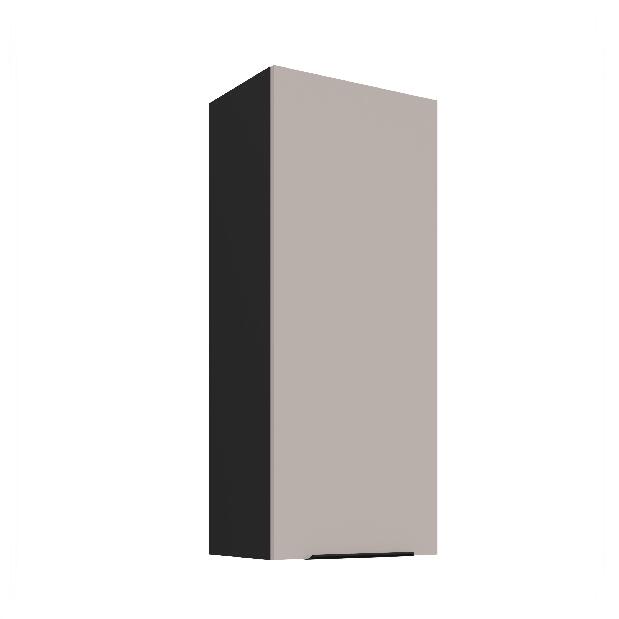 Horní kuchyňská skříňka Aaron 45 G-108 1F (černá matná + kašmír)