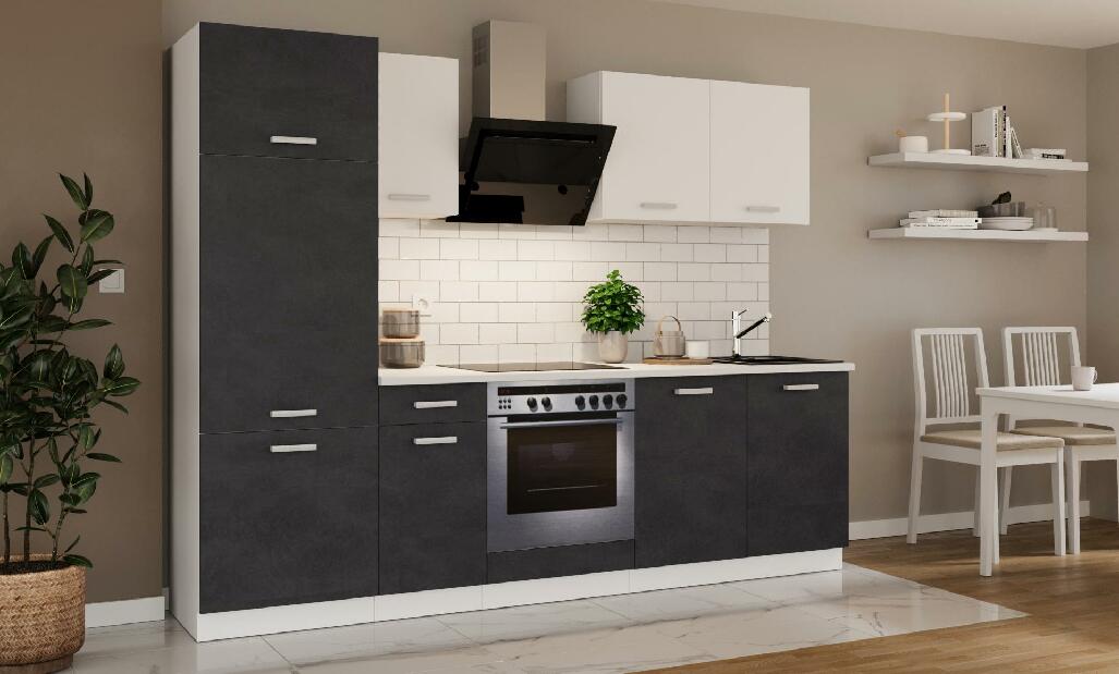 Kuchyňská linka 260 cm Tonislav Matera Bílá 260 (matera + bílá)