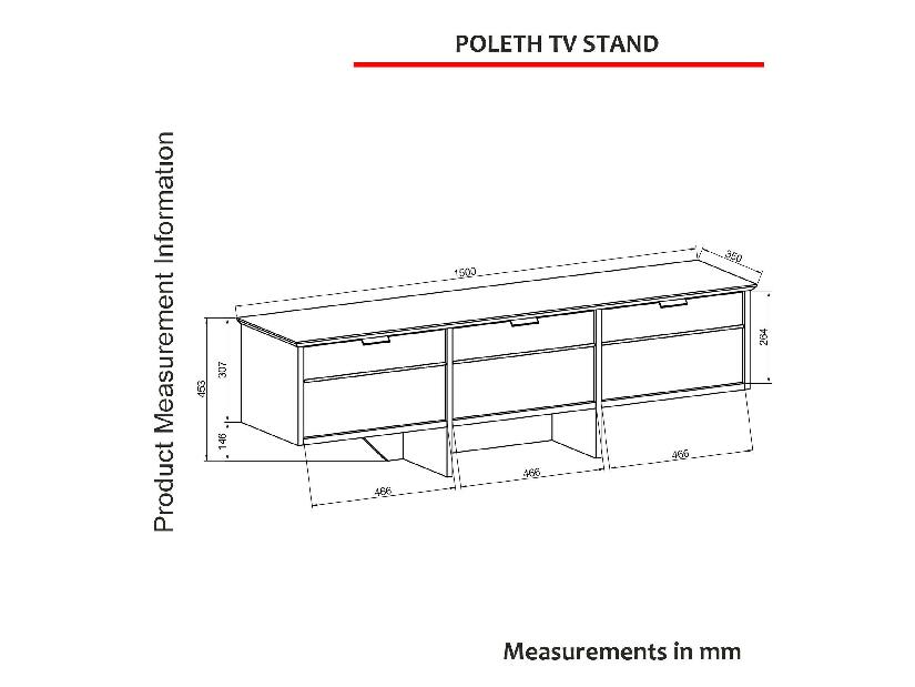TV stolek/skříňka Polete TV (antracitový safír)