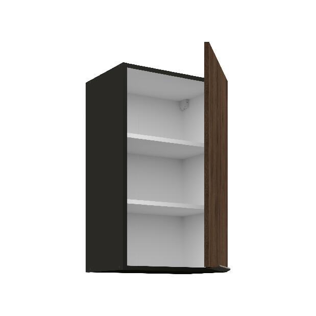 Horní kuchyňská skříňka Manana 45 G 72 1F (korpus: černá matná + fronta: ořech okapi)