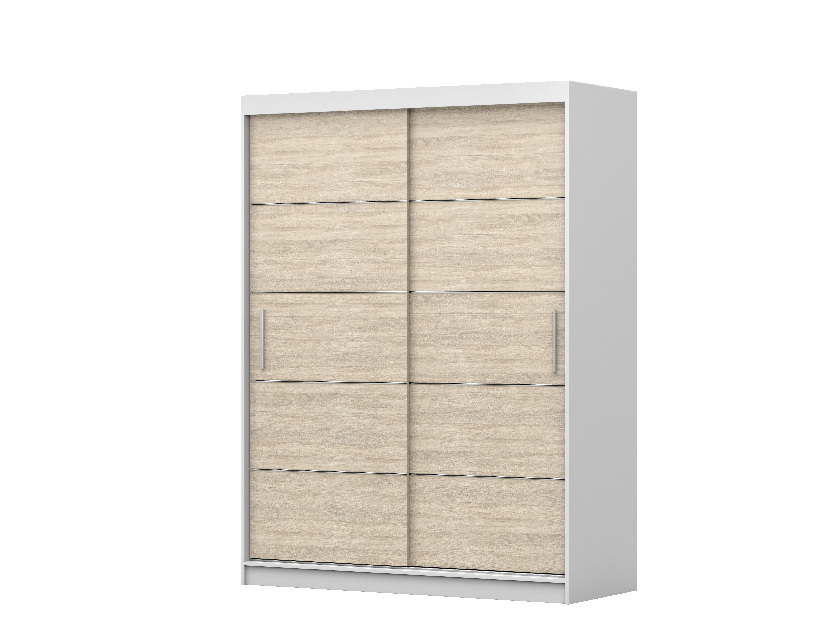 Šatní skříň Viola 06 (dub sonoma + bílá)