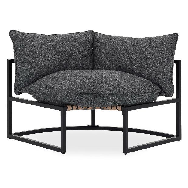 Zahradní set Torpemente (černá + šedá) (pro 4 osoby)