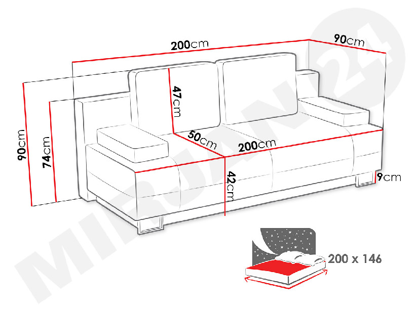 Pohovka Mulan *výprodej