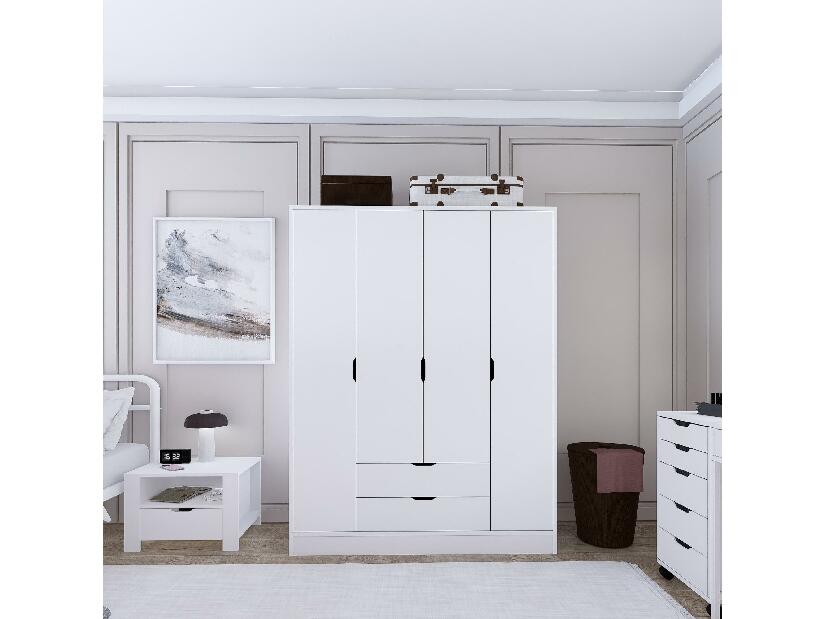 Šatní skříň Durun 4 (bílá matná)