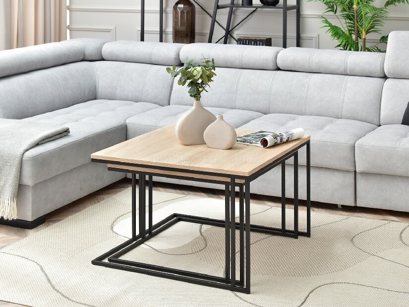 Set 2 konferenčních stolků Destapamos (černá)