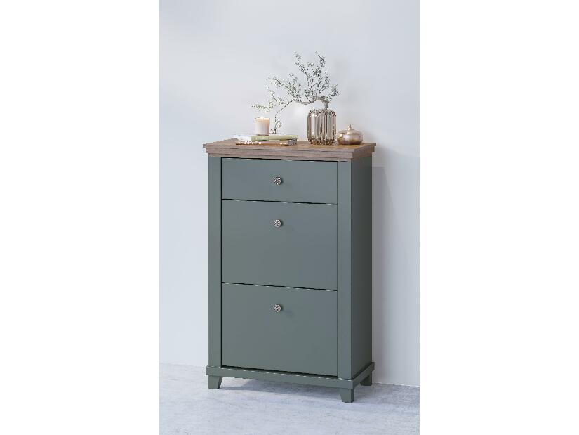 Komoda Navori (zelená + dub lefkas)