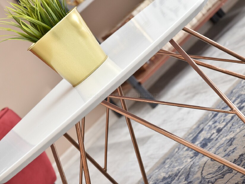 Konferenční stolek Petal Zest Xl (bílá + černá)