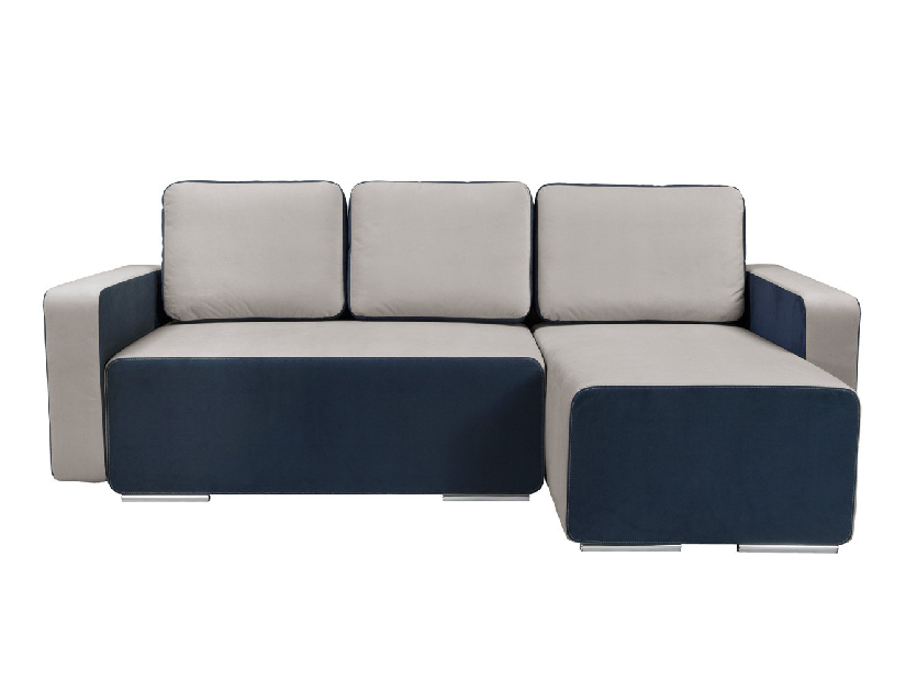 Rohová sedací souprava BRW Possi Lux 3DL.URC LED modrá/šedá (L) (s osvětlením)