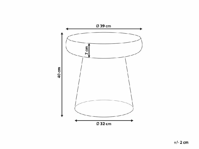 Příruční stolek Cora (červená) *výprodej