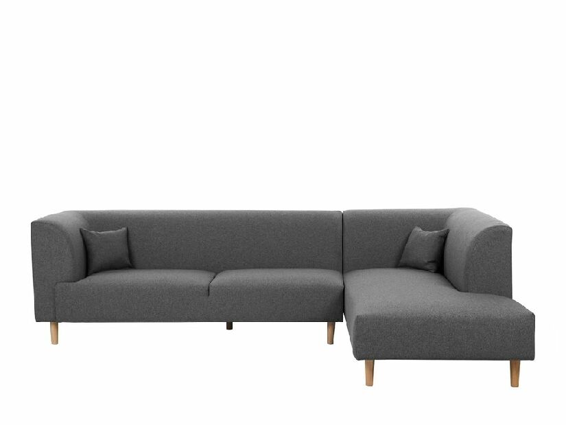 Rohová sedací souprava Ludvik (tmavě šedá) (P)