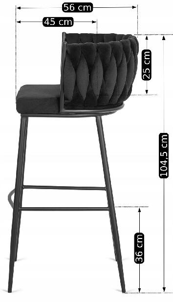 Barová židle Frenar 1 (černá)