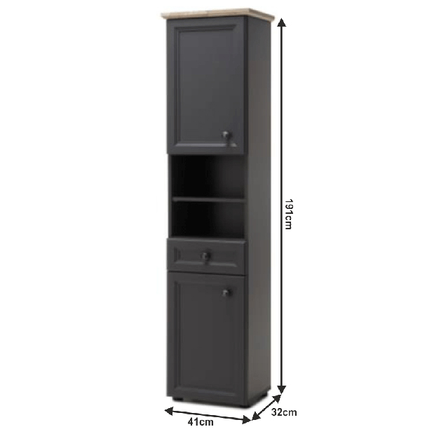 Koupelnová skříňka Taryne (tmavě šedá)