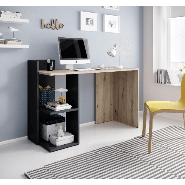 PC stolek Adrean (dub artisan + grafit)