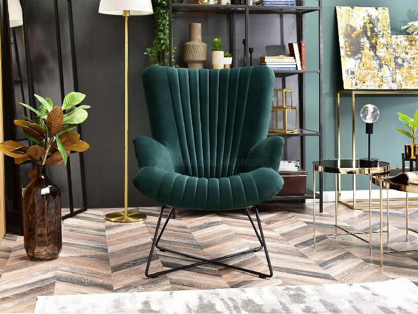 Relaxační křeslo Nuttshell (zelená + černá)