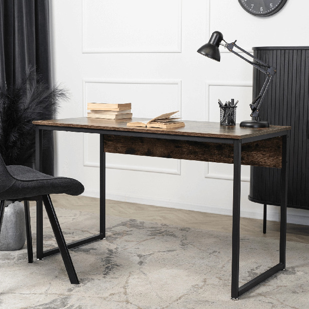 Psací stolek Regular (dub rustikal + černá)