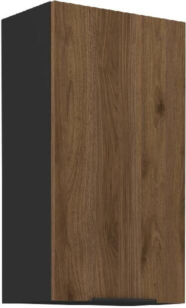 Horní kuchyňská skříňka Manana 50 G 90 1F (korpus: černá matná + fronta: ořech okapi)