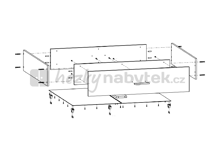 Jednolůžková postel 90 cm BRW Simply LOZ3S/90