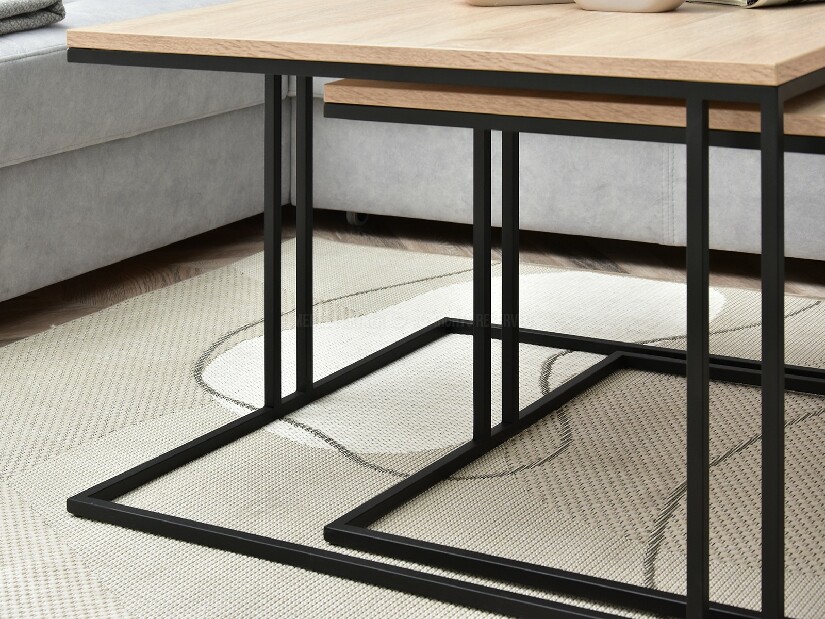 Set 2 konferenčních stolků Destapamos (černá)