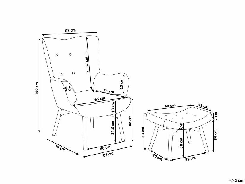 Křeslo Viadene (růžová)