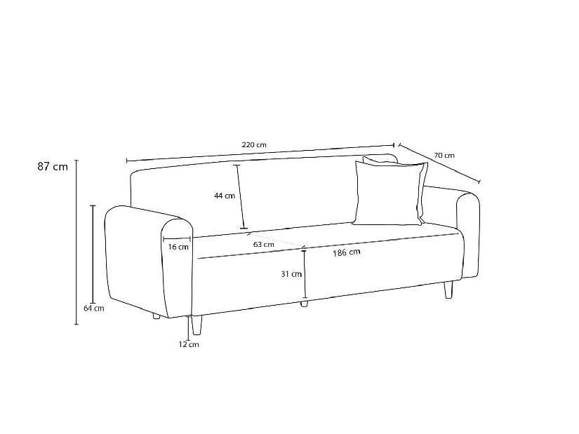 Sedací souprava 3+1 Noyalepo L (krémová + ořech)