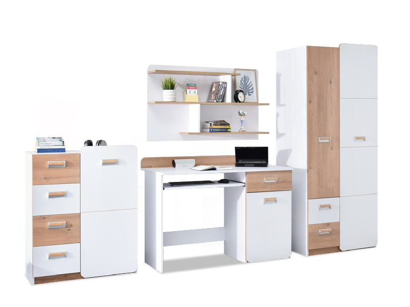 Nábytek do studentského pokoje Clerigo 01 (bílá)