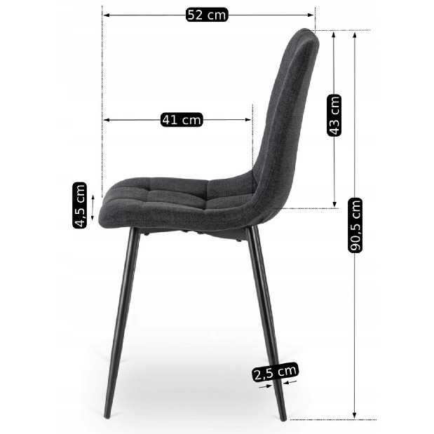  Jídelní židle Permite 2 (černá)