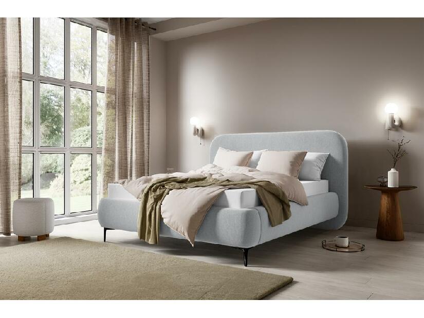 Manželská postel 180 cm Mononoke (s roštem) (šedá + černá)