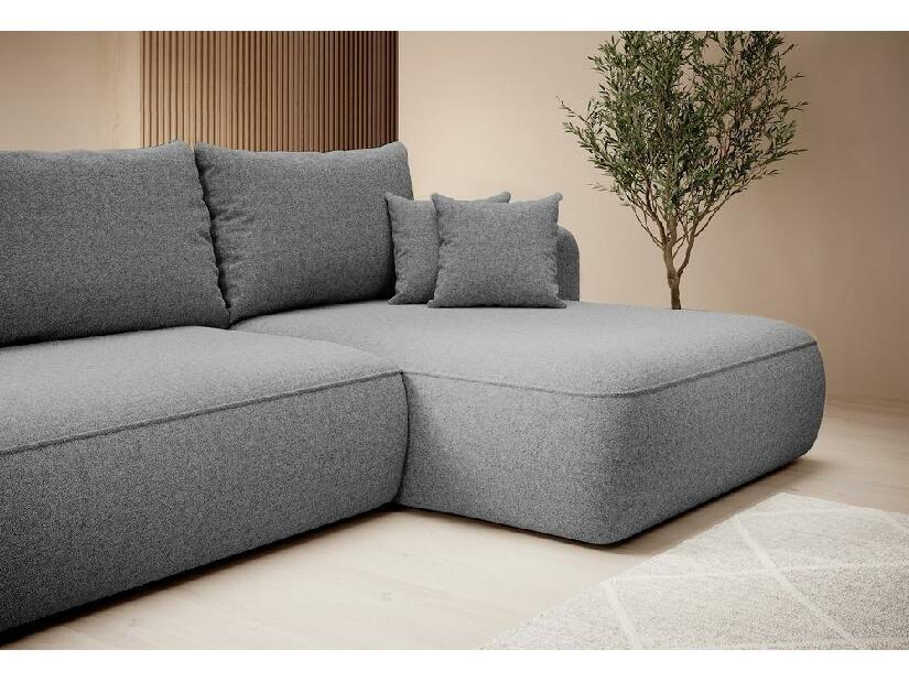 Rohová sedací souprava Fergie (P) (šedá + černá)