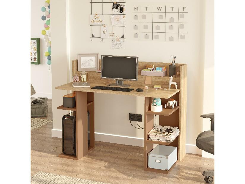  PC stolek Verbato (dub + cihlová)