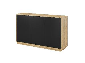 Komoda Albert Typ 43 (dub taurus + černá matná)