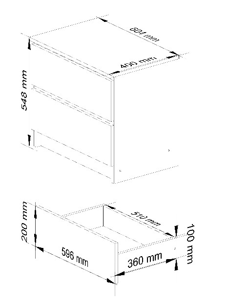 Noční stolek Kantismo (dub craft)