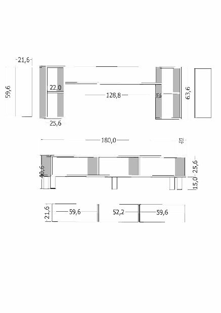 Obývací stěna Simplicado (dub hazeran)