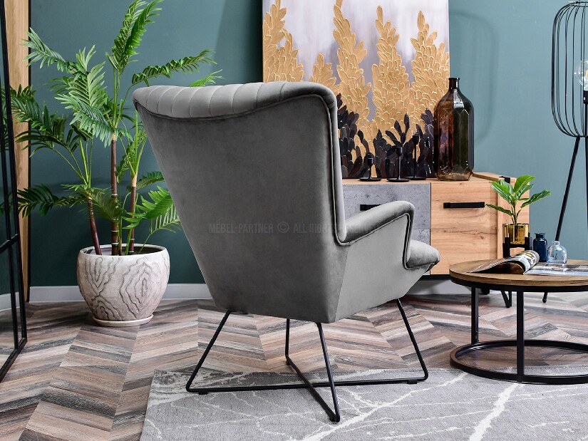 Relaxační křeslo Nuttshell (šedá + černá)