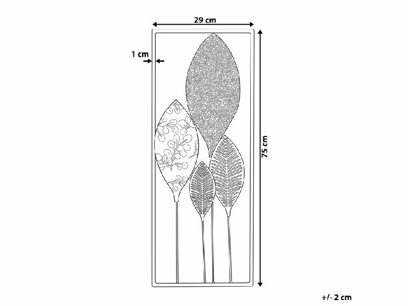 Nástěnná dekorace Pinum (zlatá)