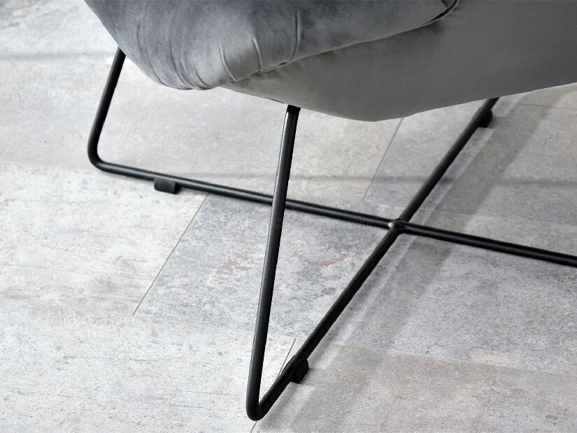 Relaxační křeslo Nuttshell (grafitová + černá)