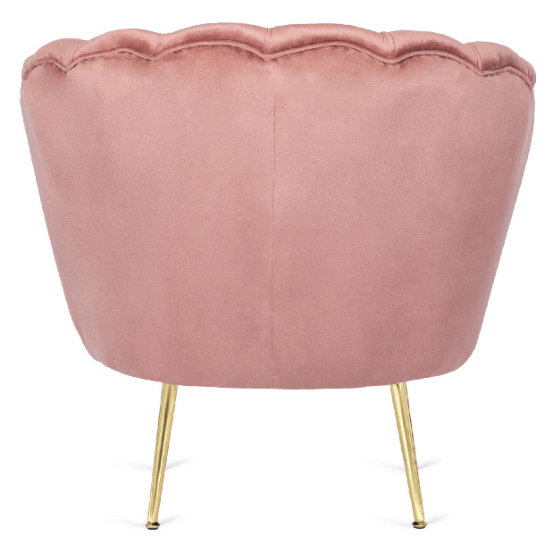 Křeslo Guarida (růžová) (s taburetkou)