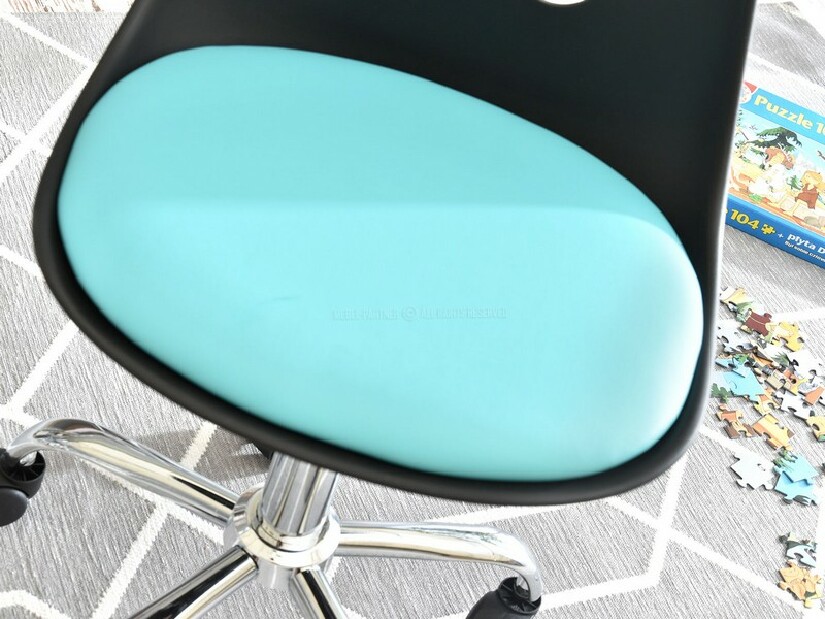 Dětská židle Footy (modrá + chromová)