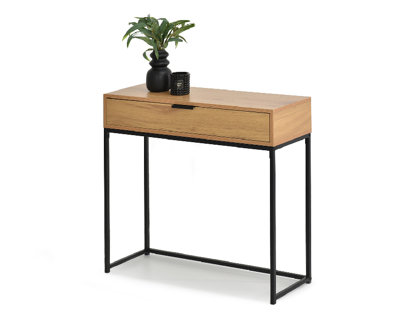 Konzolový stolek Norma M (dub + černá)
