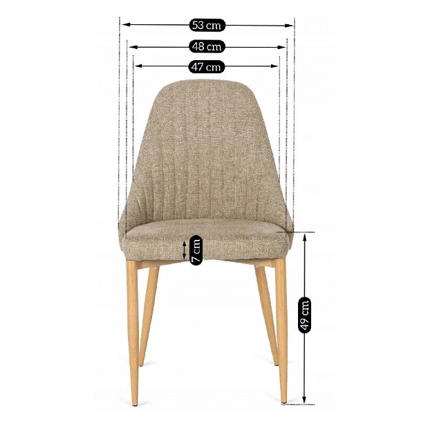 Jídelní židle Trasladal (béžová)